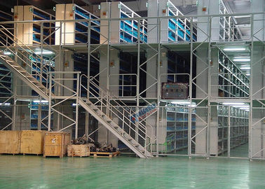 Industrial Small Goods Rack Supported Mezzanine Storage Galvanization Surface Finished